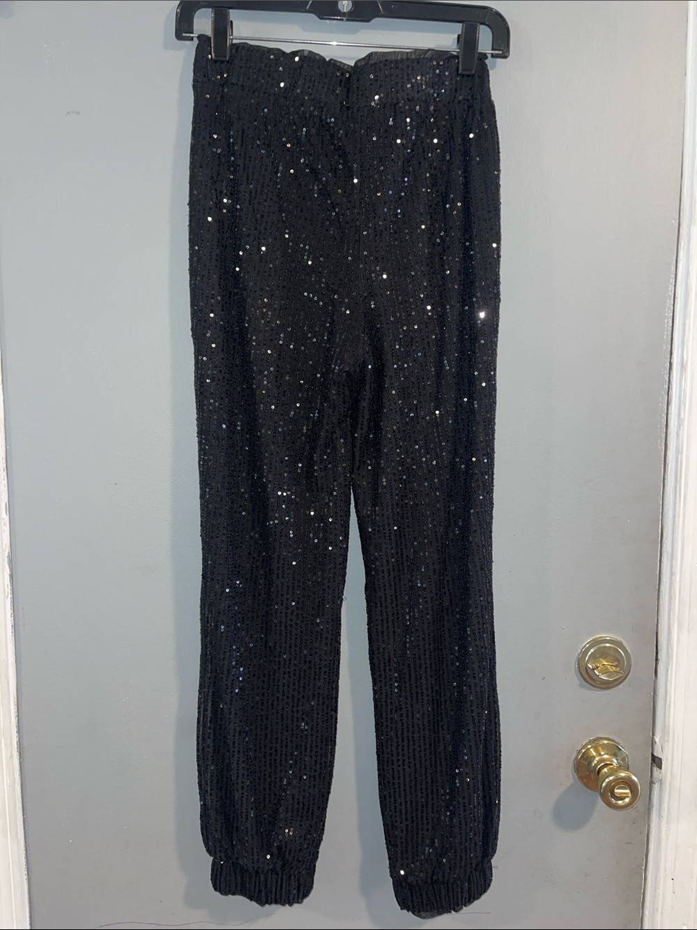 Industry‎ Black Sequin Jogger Pants size xs - Picture 5 of 7